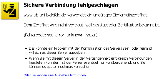 Screenshot aus dem Firefox-Browser Screenshot aus dem Firefox-Browser