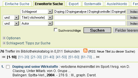 Suche nach den ausgewählten Schlagwörtern