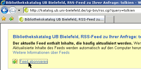 RSS-Feed im Internet Explorer abonnieren